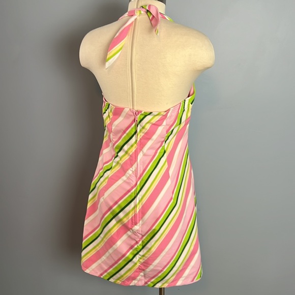 Vintage!  Figure Flattering Reversible halterDress - Picture 3 of 7